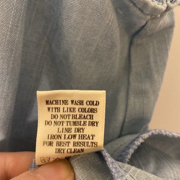 "New In" Surplice Ruffle Romper in Blue Denim Wash - Picture 13 of 13